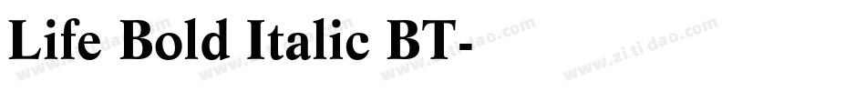 Life Bold Italic BT字体转换